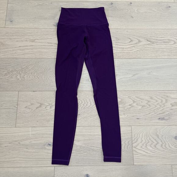 lululemon athletica Pants - LULULEMON heathered tender violet purple Wunder Under pant hi-rise leggings 4